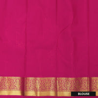 teal and pink Art Silk Saree