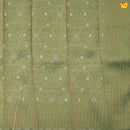 Copper With Light Green Floral Design Copper Zari Semi Silk Set Sarees - Thenianantham