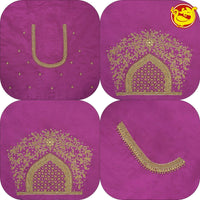 Magenta Bridal Aariwork Blouse - Thenianantham