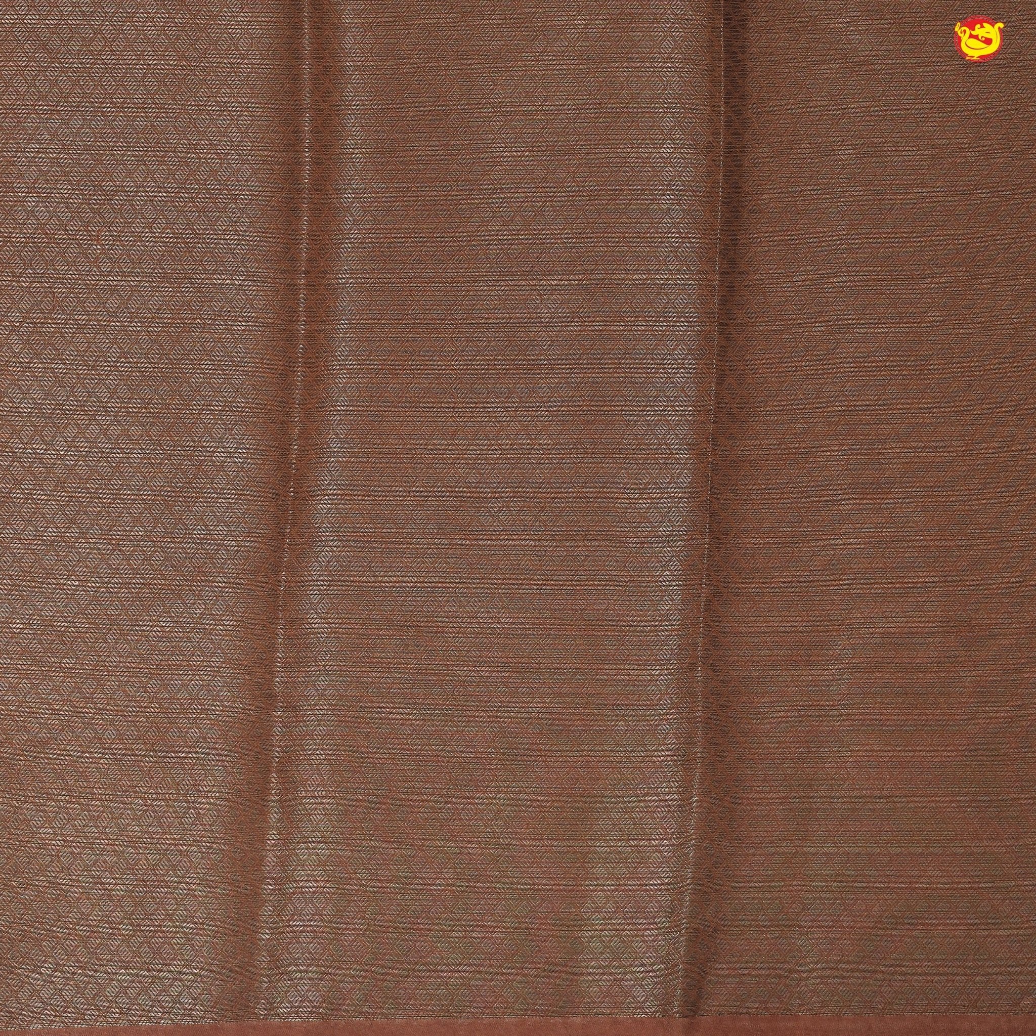 Unique Multicolour With Chanderi Silk Saree with Floral Motifs and Gold Zari Border - Thenianantham