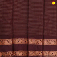 White with Dark Maroon Art Silk Saree