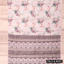 Pastel Pink With Pink Floral Design Dola Silk
