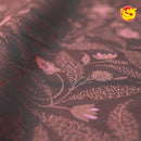 Brown Wedding Silk Saree With Pink Pallu - Thenianantham