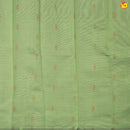 Copper With Light Green Floral Design Copper Zari Semi Silk Set Sarees - Thenianantham