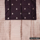 Dark Brown with Light Brown Soft Silk Saree