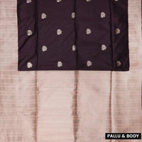 Dark Brown with Light Brown Soft Silk Saree