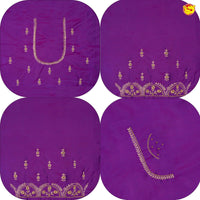 Purple Zari Work Bridal Aariwork Blouse - Thenianantham