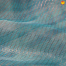 Light Sky Blue art Organza Silk With Digital Floral Design Border Saree