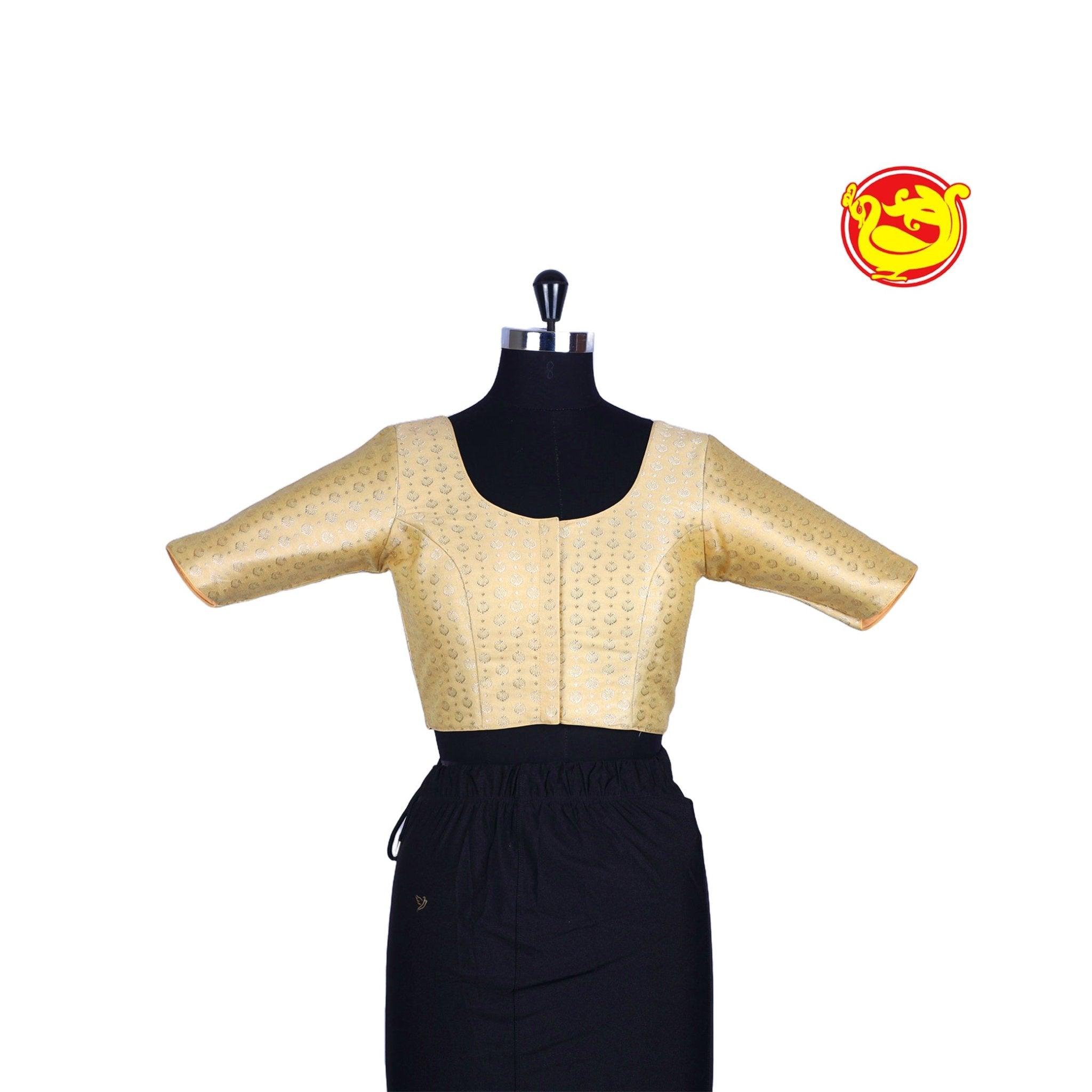 Gold Zari Silk Readymade Blouse | Luxurious Style Today