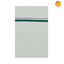 White mens dhoti with green thread border - Thenianantham