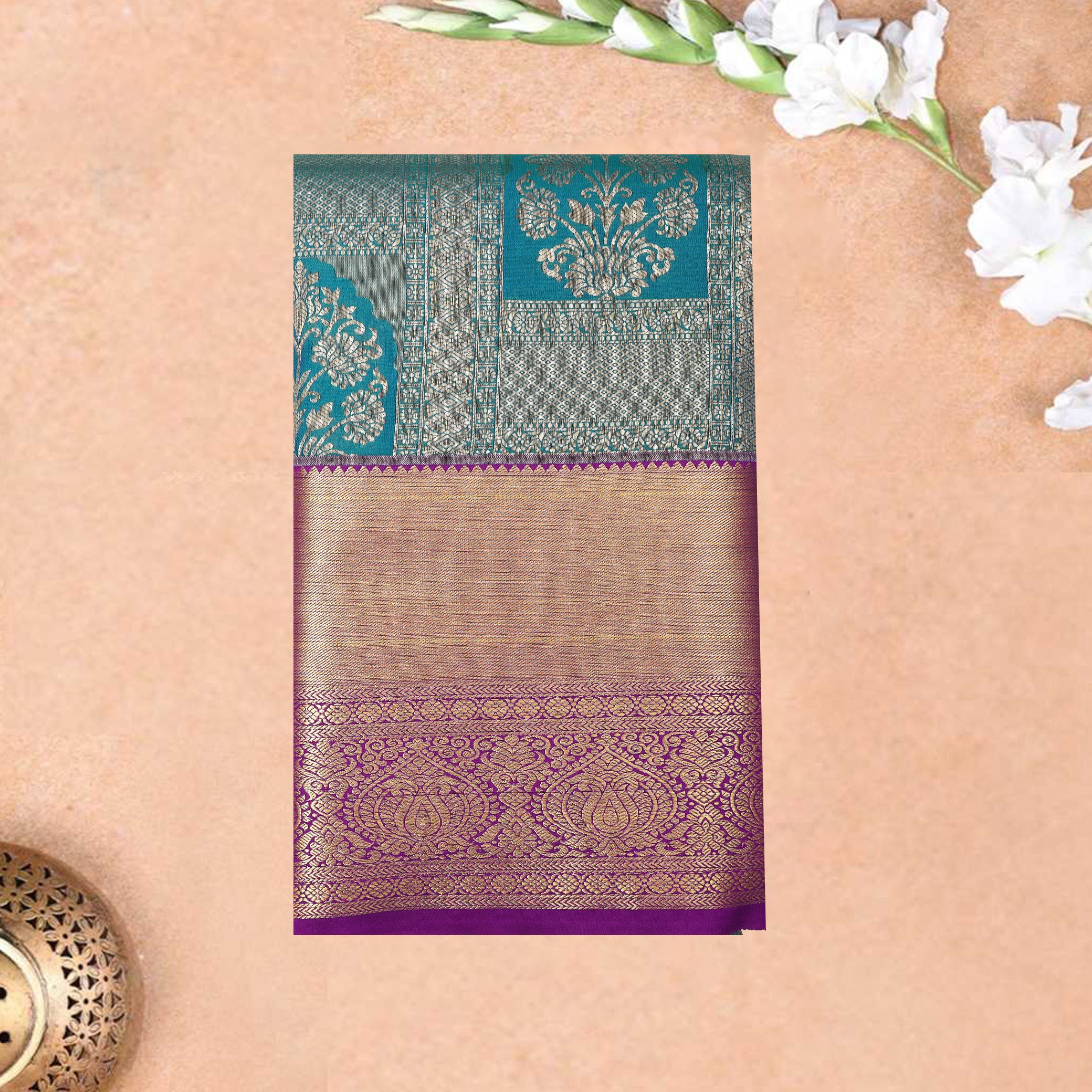 Purple or Magenta Art Silk Saree