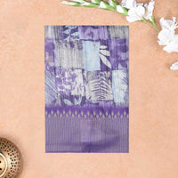 Lavender With off white Design Dola Silk