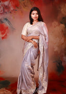 Light Purple Space Silk Saree