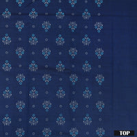 Indigo Blue With Grey Cotton Ladies Chudithar Material