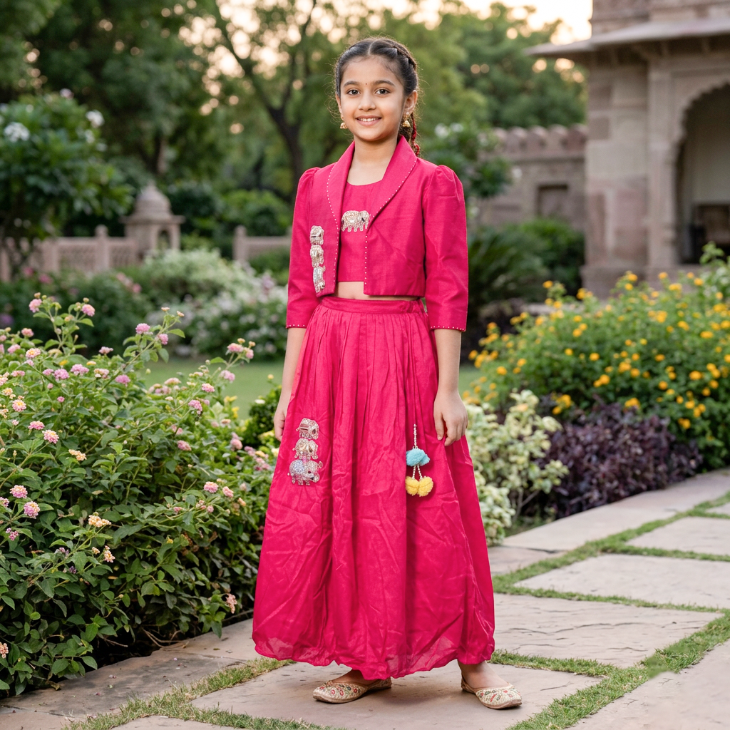 Rani Pink  Color Girls Branded Readymade Choli