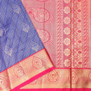 Blue with Pink Art Silk Saree