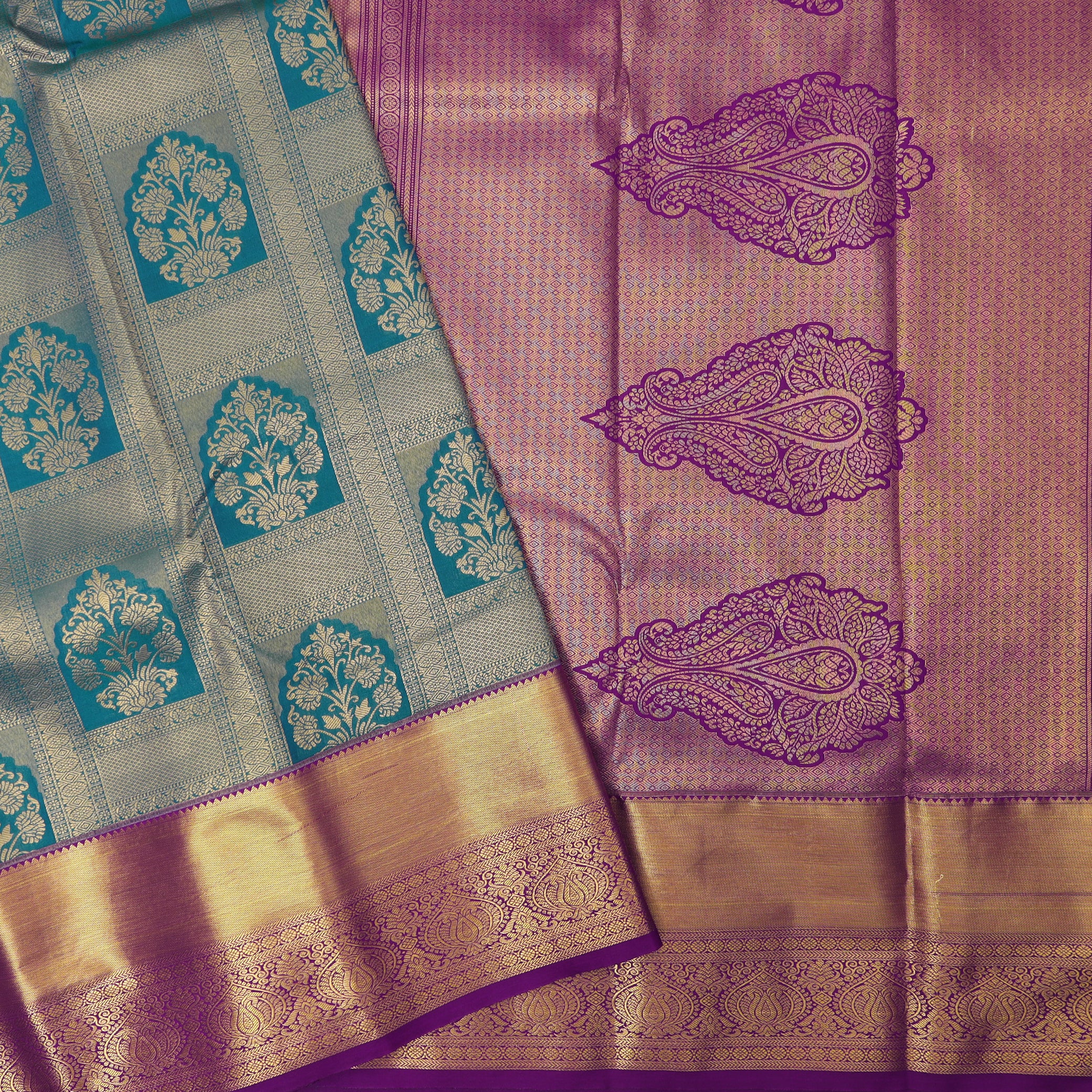 Purple or Magenta Art Silk Saree