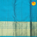 Light lavender Wedding Silk Saree With Peacock Blue Pallu - Thenianantham