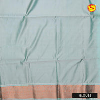 Peach with light mint green Soft Silk Saree - Thenianantham