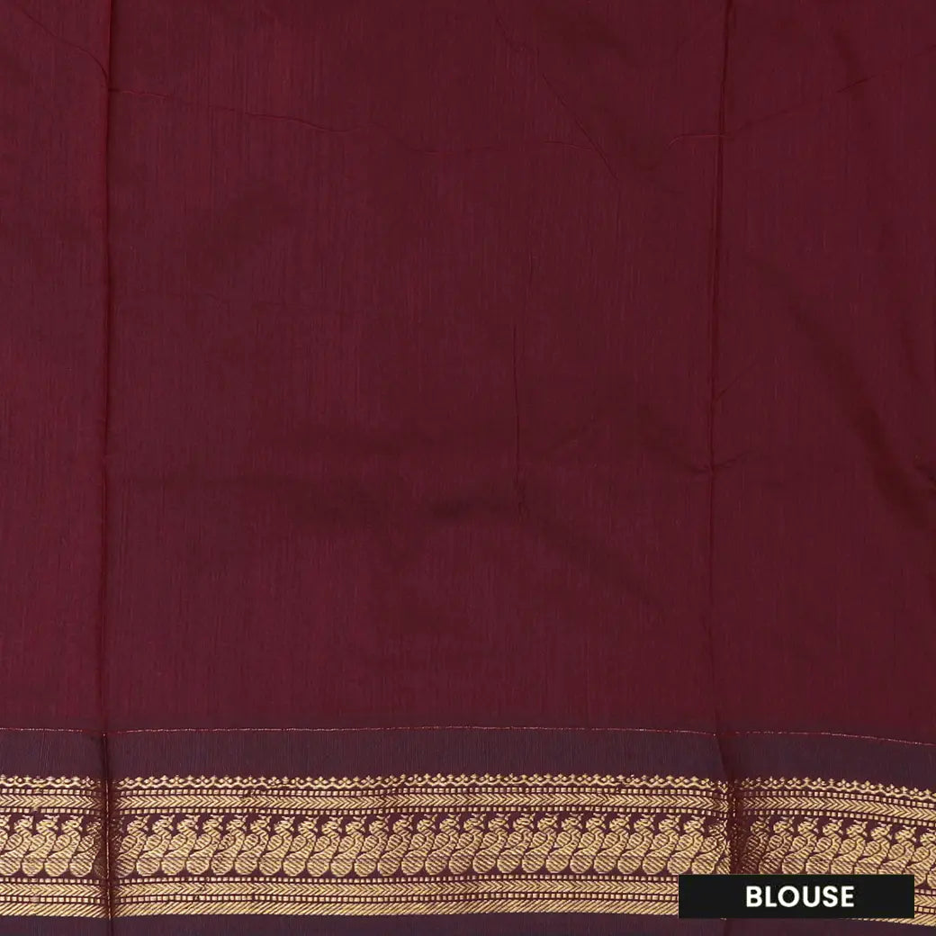 Green  With  Maroon Premium Quality Kalyani Cotton Saree    