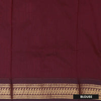 Green  With  Maroon Premium Quality Kalyani Cotton Saree    