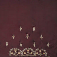 Chocolate Brown Bridal Aariwork Blouse - Thenianantham