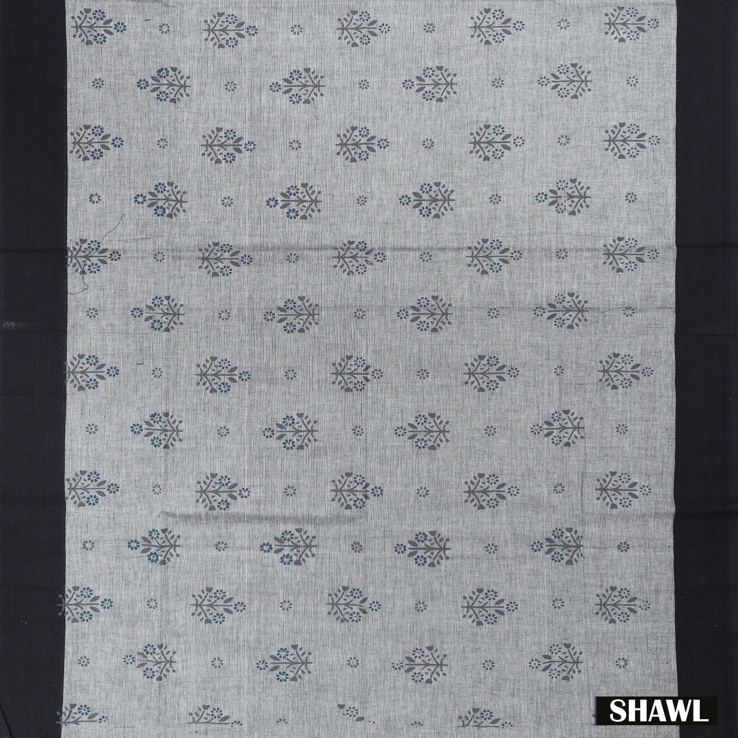 Indigo Blue With Grey Cotton Ladies Chudithar Material
