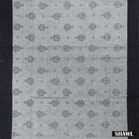 Indigo Blue With Grey Cotton Ladies Chudithar Material