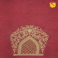 Maroon Bridal Aariwork Blouse - Thenianantham