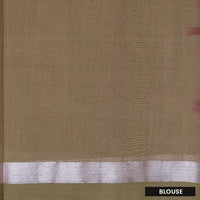 Maroon Red with Tan Traditional Buttas Venkatagiri Pure Cotton Saree