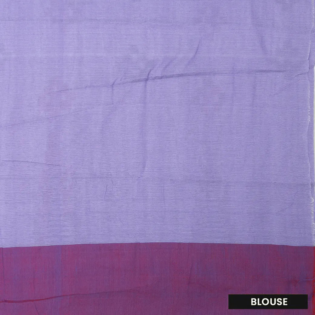 Lavender color Linen Cotton Saree