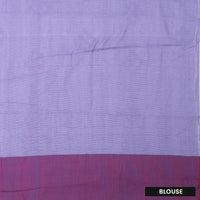 Lavender color Linen Cotton Saree