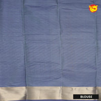 Sea Green With Blue&Gray Digital Print Soft Silk Saree - Thenianantham