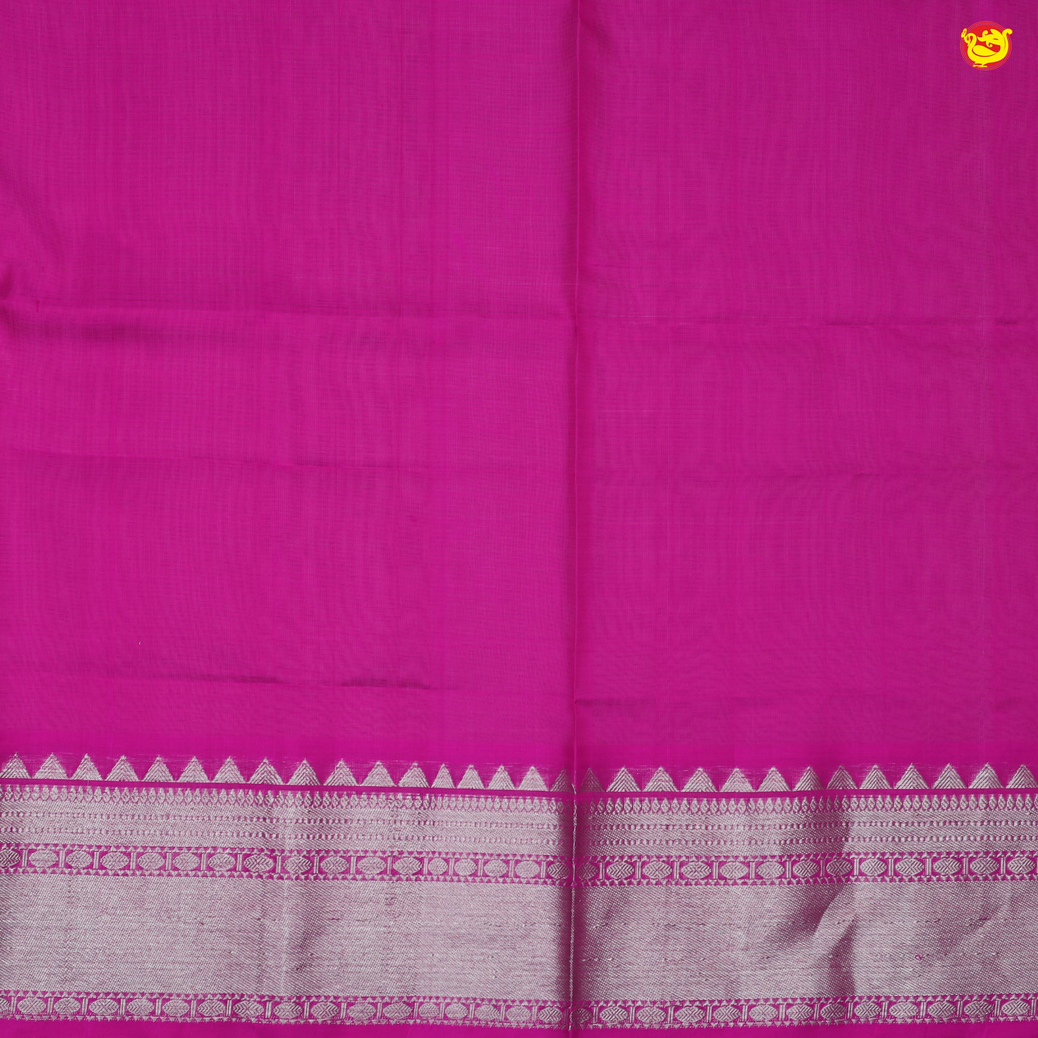 Yellow with pink Venkatagiri soft silk saree - Thenianantham