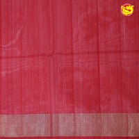 White With Red Ikat Soft Silk Saree - Thenianantham