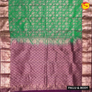 Green with Purple Pure Kanchipuram Silk Saree