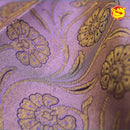 Light lavender Wedding Silk Saree With Peacock Blue Pallu - Thenianantham