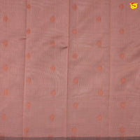 Light Orange With Light Grey Floral Design Copper Zari Semi Silk Set Sarees - Thenianantham