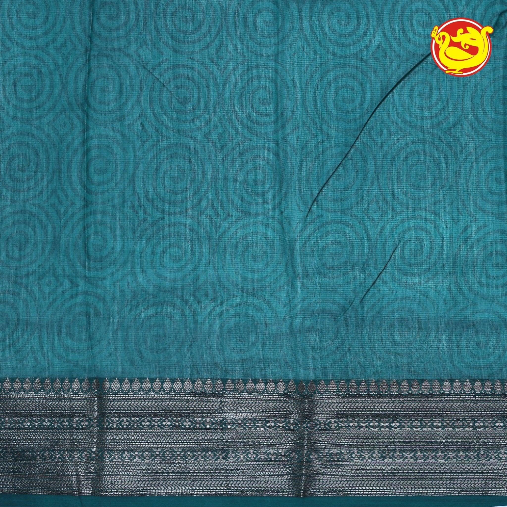 Rama Blue Chanderi Silk Saree - Thenianantham