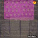 Purple with Black Soft Silk Saree - Thenianantham