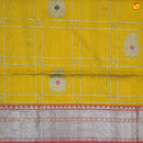 Yellow with pink Venkatagiri soft silk saree - Thenianantham