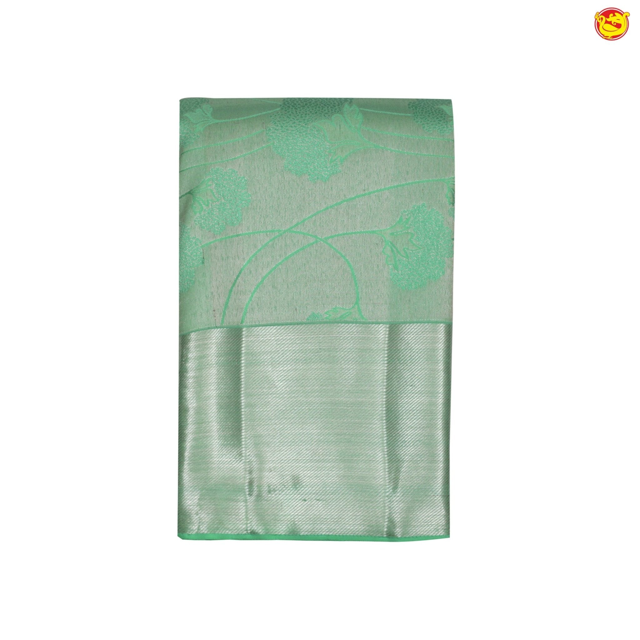 Pastel green pure Kanchipuram silk saree