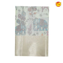 Pastel green linen tissue saree with digital prints - Thenianantham