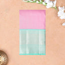 Light Pink with Sky Blue Soft Silk Saree