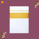 White with Gold Fancy Border Single Layer Cotton Men’s Dhoti