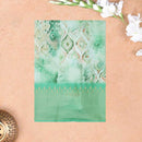 Pista Green With Off white Floral Design Dola Silk