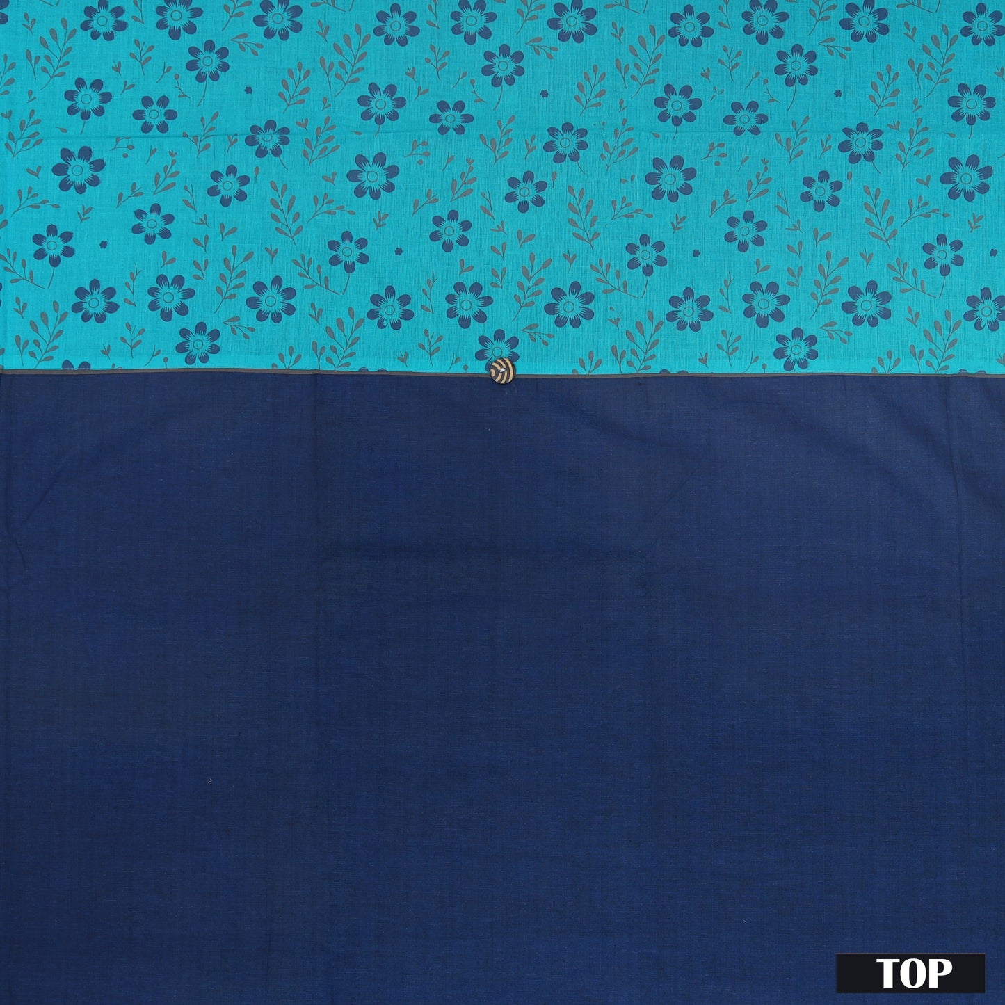 Navy Blue With Cyan Cotton Ladies Chudithar Material