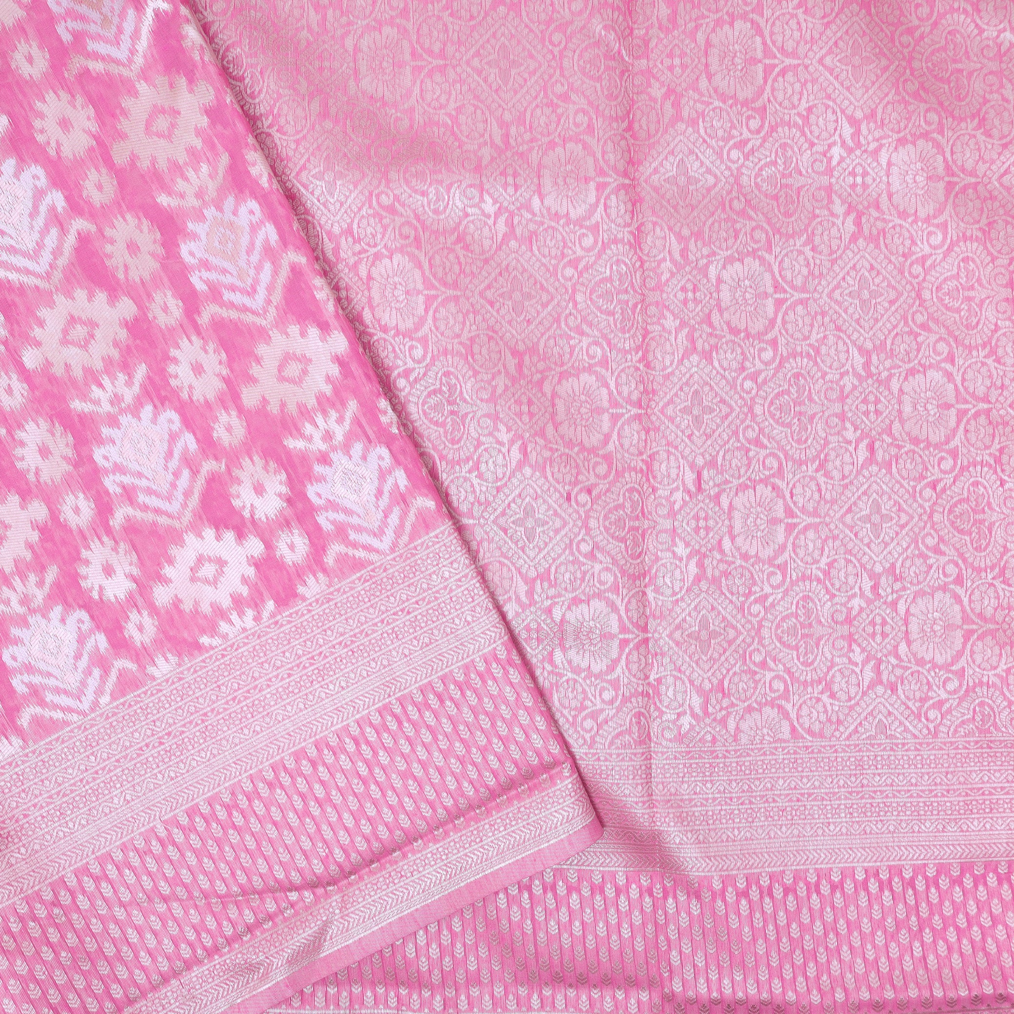 Pink Colour Fancy Weaving Saree