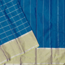 Teal Blue With  Gold border Arani Silk Saree