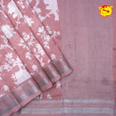 Peach With White Chanderi Silk Saree - Thenianantham